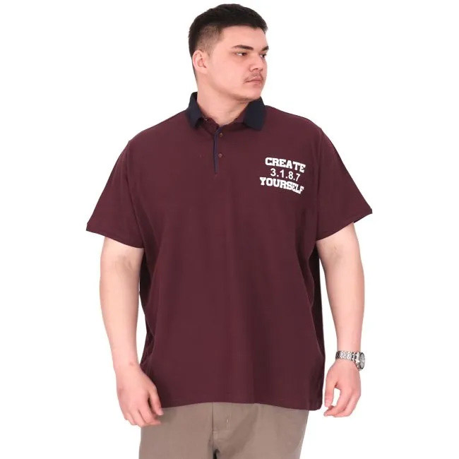 Majica sa kragnom ModeXL bordo boje